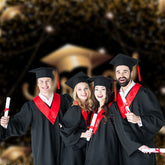 Aperturee - Golden Ribbon Schwarz Grad Party Photo Booth Hintergrund